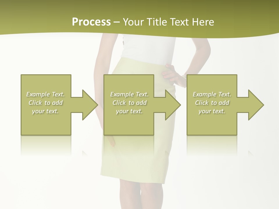 A Woman In A Yellow Skirt Is Posing For A Picture PowerPoint Template