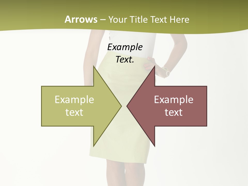 A Woman In A Yellow Skirt Is Posing For A Picture PowerPoint Template
