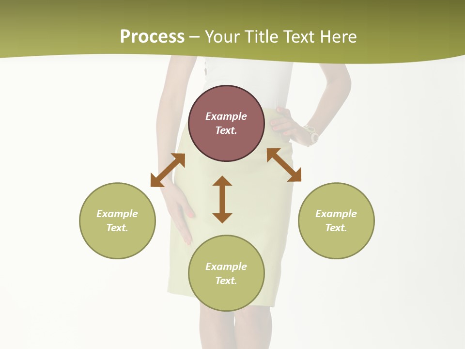 A Woman In A Yellow Skirt Is Posing For A Picture PowerPoint Template