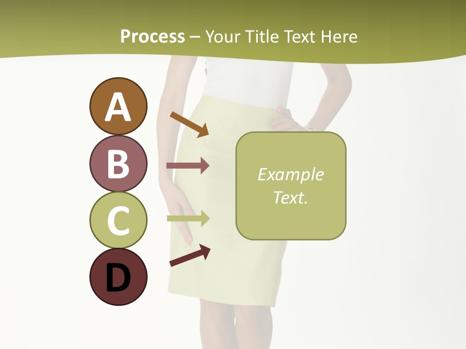 A Woman In A Yellow Skirt Is Posing For A Picture PowerPoint Template