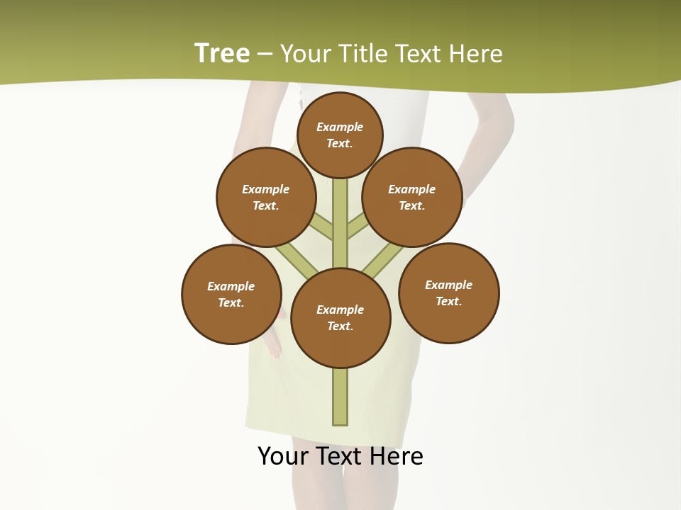 A Woman In A Yellow Skirt Is Posing For A Picture PowerPoint Template