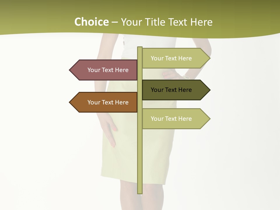 A Woman In A Yellow Skirt Is Posing For A Picture PowerPoint Template