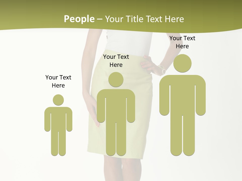 A Woman In A Yellow Skirt Is Posing For A Picture PowerPoint Template