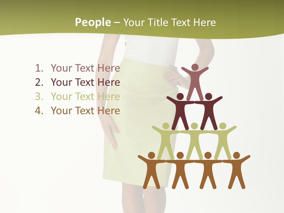 A Woman In A Yellow Skirt Is Posing For A Picture PowerPoint Template