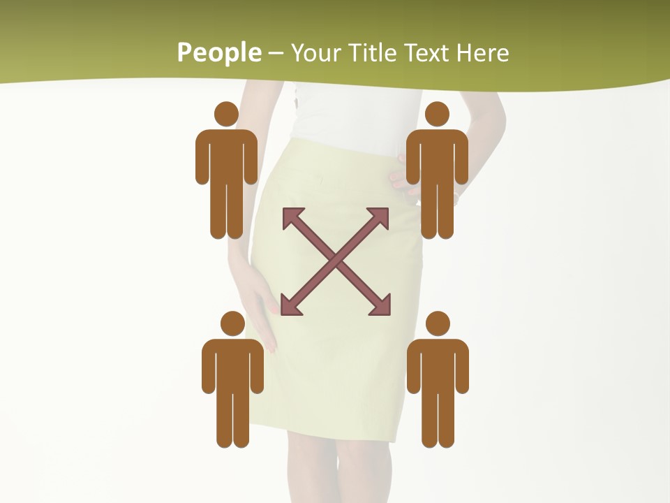 A Woman In A Yellow Skirt Is Posing For A Picture PowerPoint Template