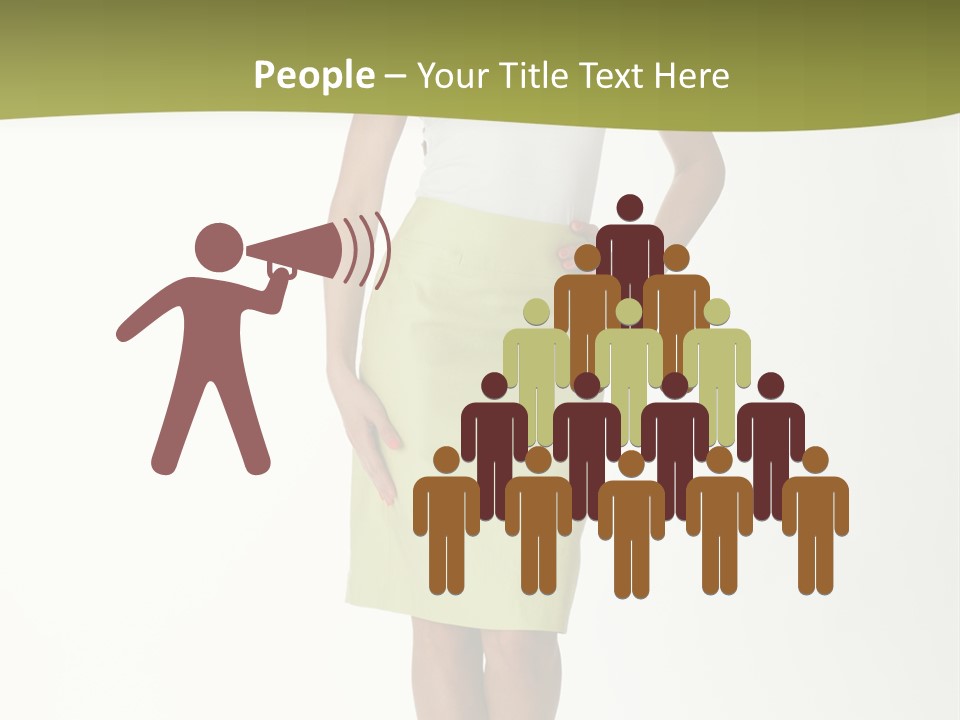 A Woman In A Yellow Skirt Is Posing For A Picture PowerPoint Template