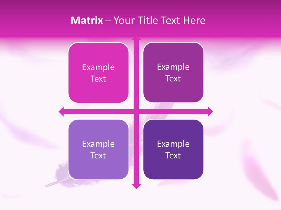 A Purple Feather Is Flying In The Air PowerPoint Template