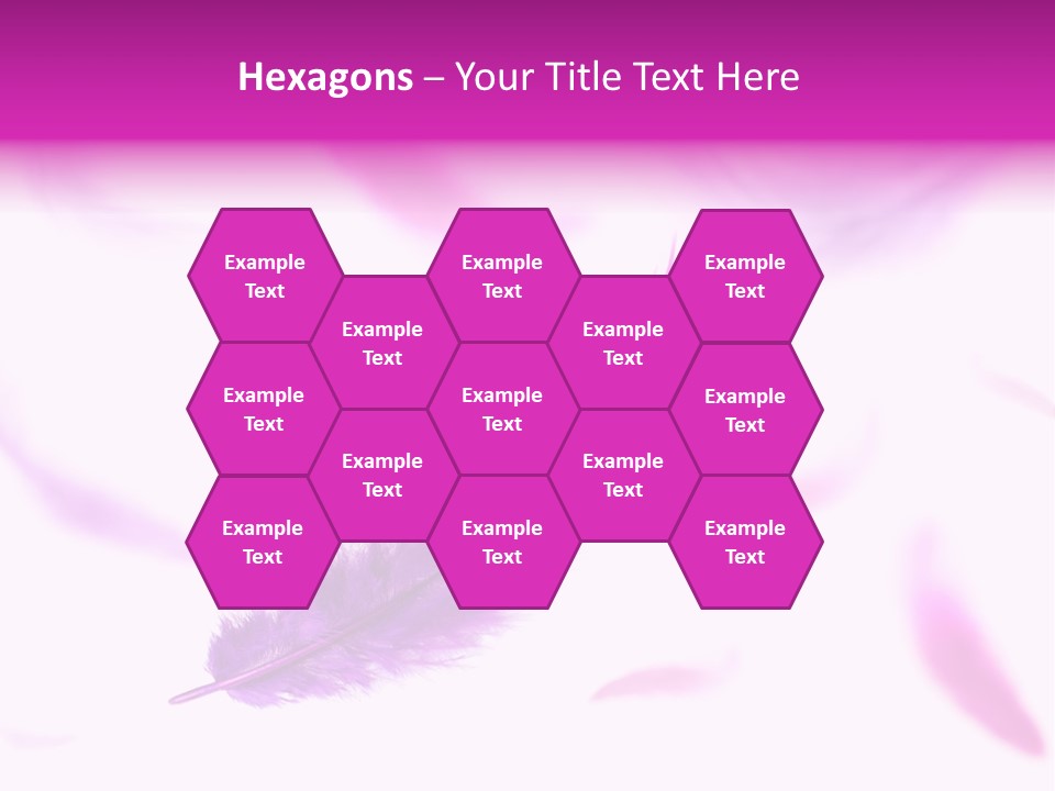 A Purple Feather Is Flying In The Air PowerPoint Template