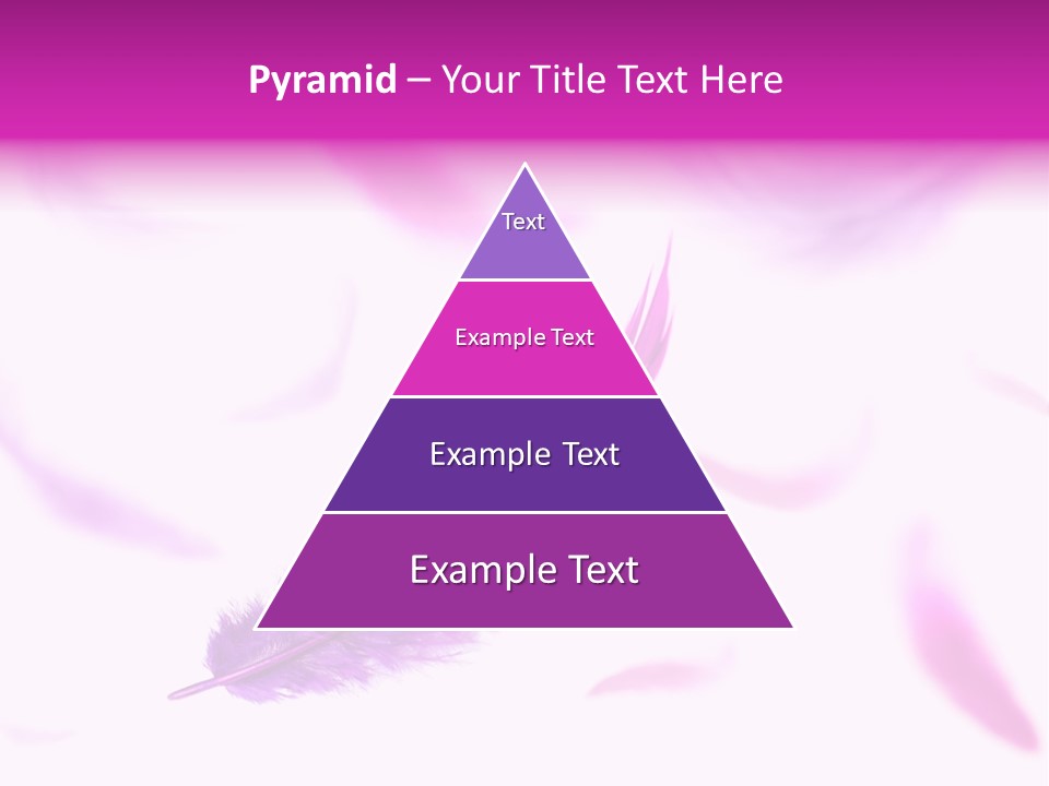 A Purple Feather Is Flying In The Air PowerPoint Template