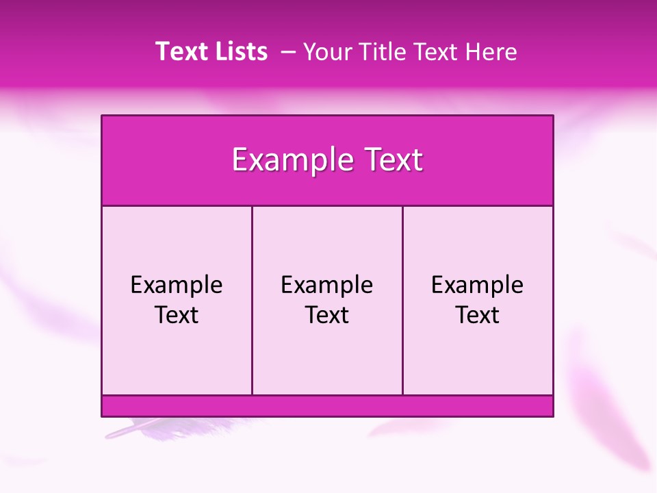 A Purple Feather Is Flying In The Air PowerPoint Template