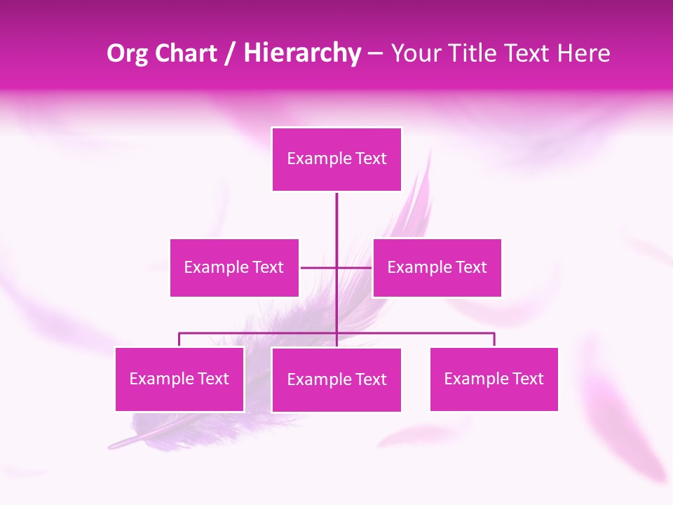 A Purple Feather Is Flying In The Air PowerPoint Template