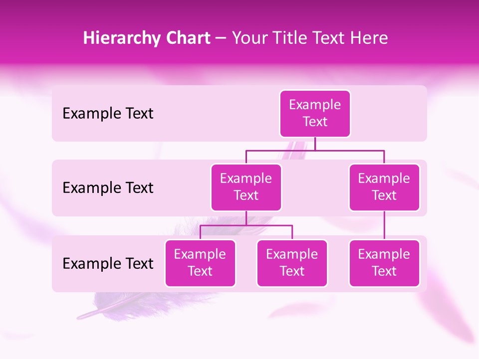 A Purple Feather Is Flying In The Air PowerPoint Template