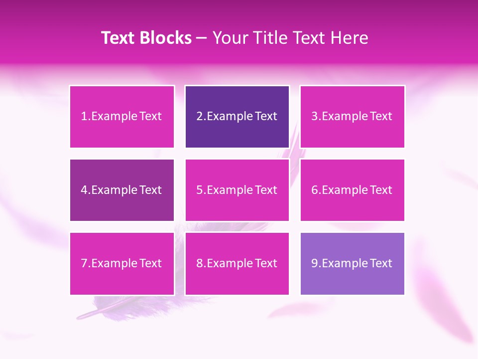A Purple Feather Is Flying In The Air PowerPoint Template