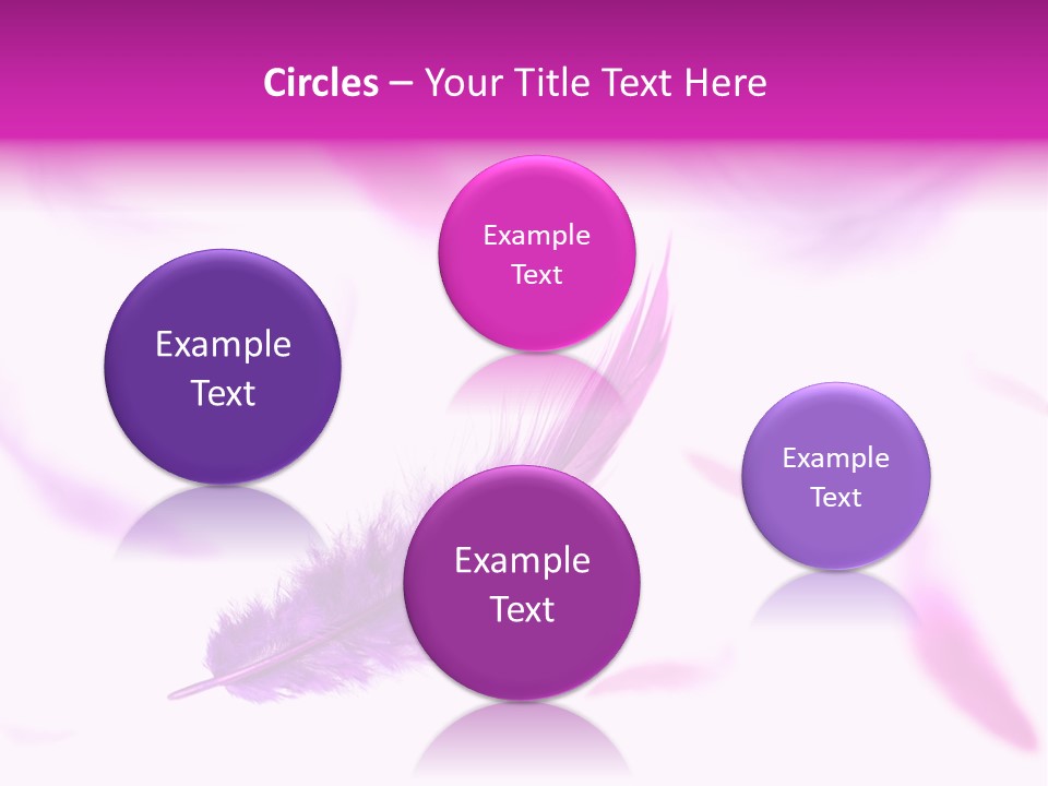 A Purple Feather Is Flying In The Air PowerPoint Template