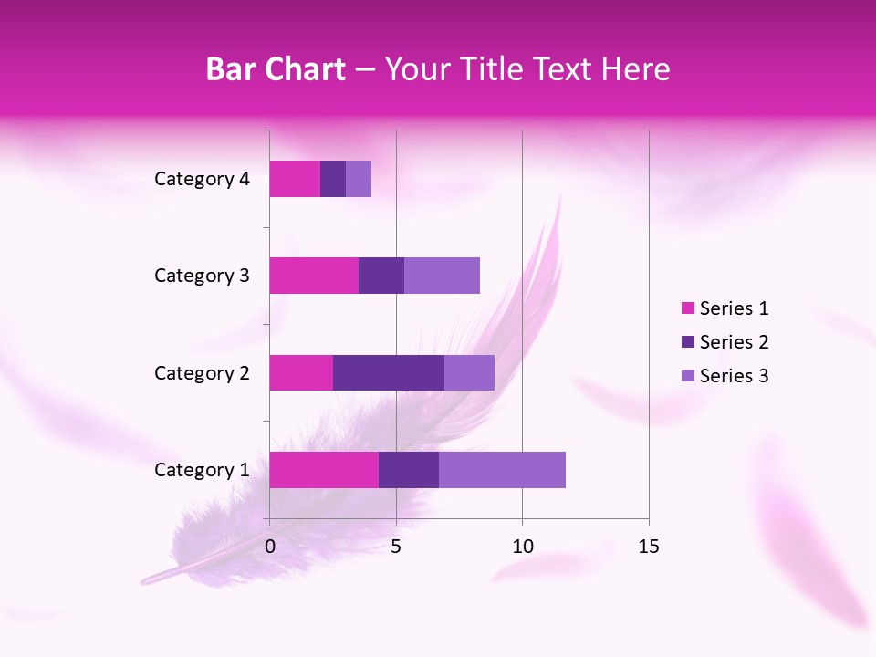 A Purple Feather Is Flying In The Air PowerPoint Template