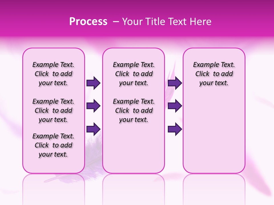 A Purple Feather Is Flying In The Air PowerPoint Template