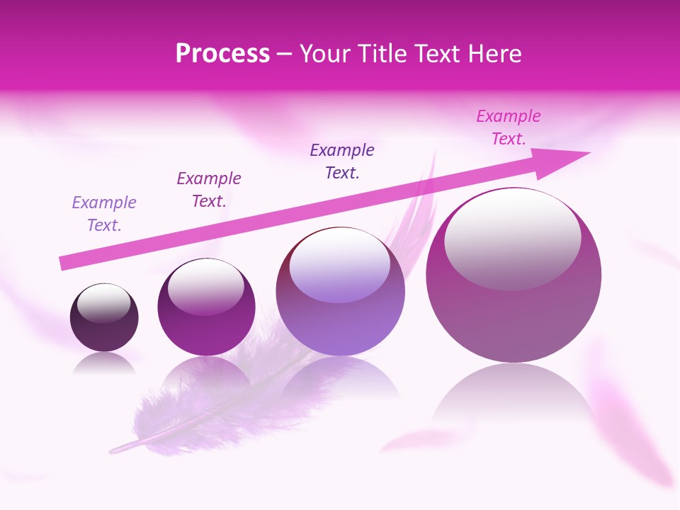A Purple Feather Is Flying In The Air PowerPoint Template