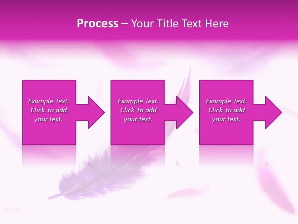 A Purple Feather Is Flying In The Air PowerPoint Template