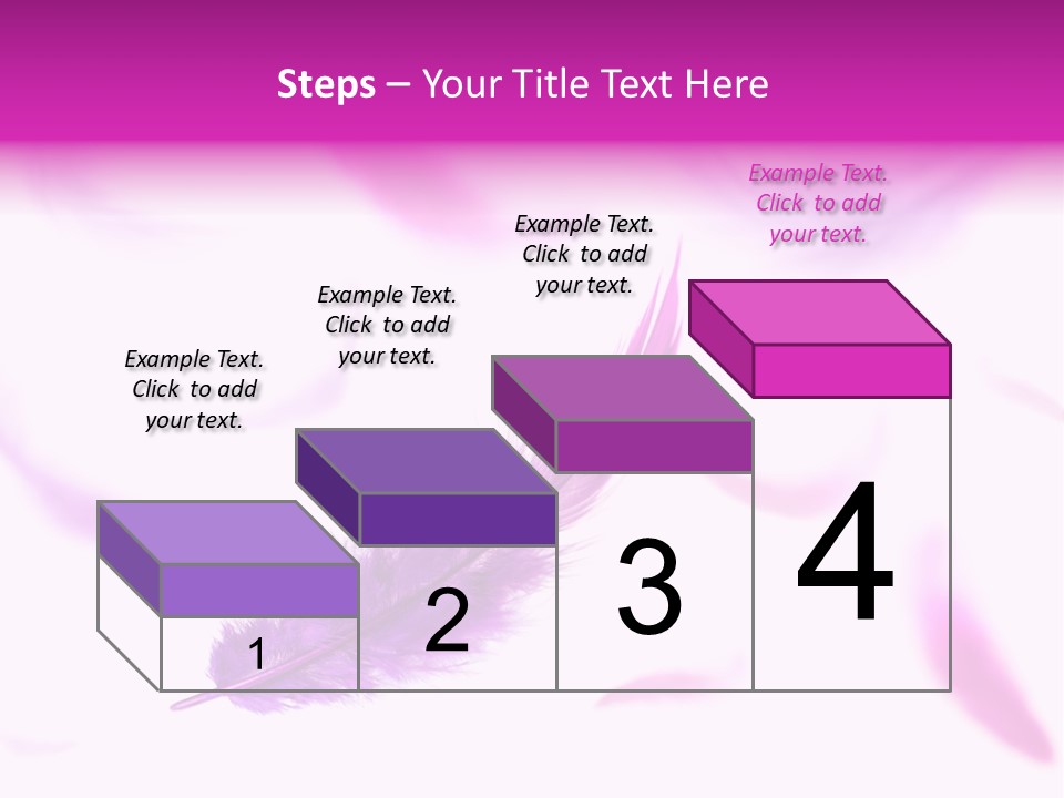A Purple Feather Is Flying In The Air PowerPoint Template
