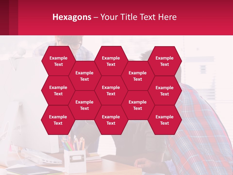 A Group Of People Looking At A Computer Screen PowerPoint Template