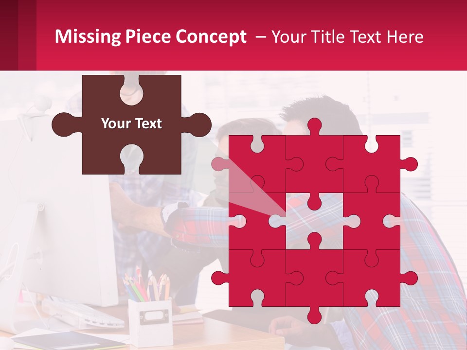 A Group Of People Looking At A Computer Screen PowerPoint Template