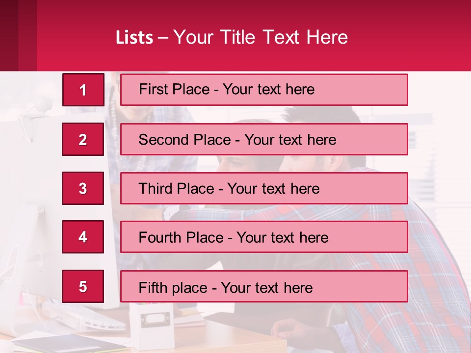 A Group Of People Looking At A Computer Screen PowerPoint Template