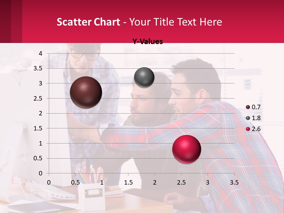A Group Of People Looking At A Computer Screen PowerPoint Template
