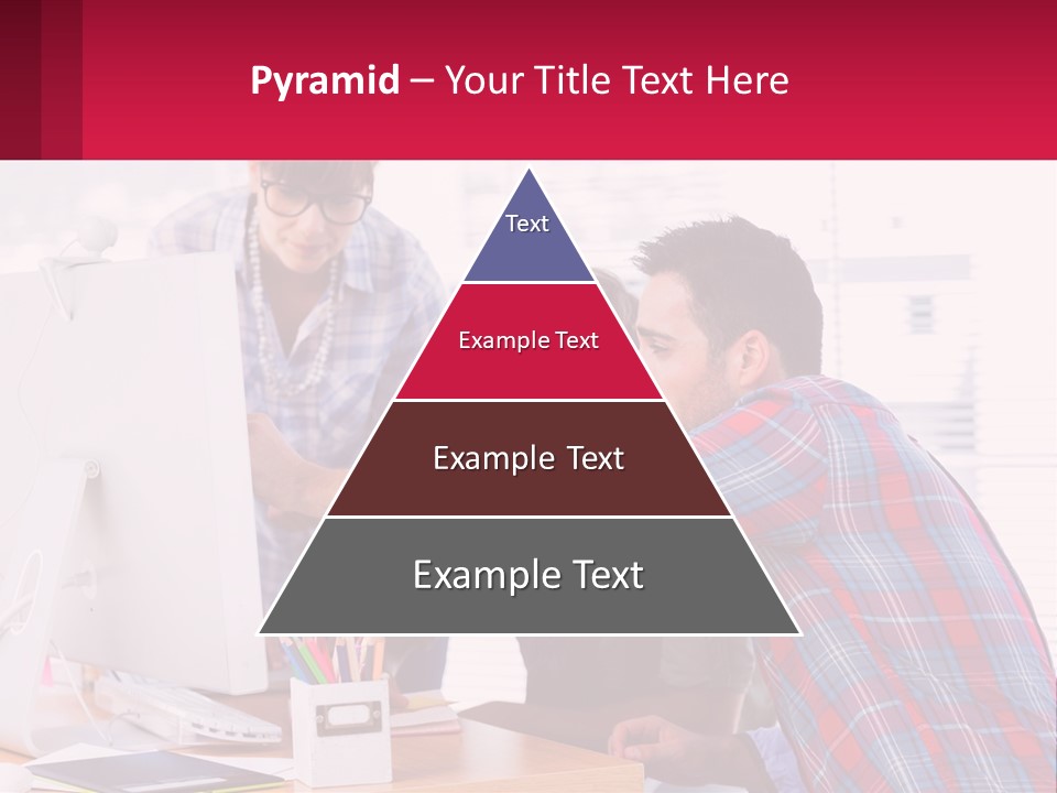 A Group Of People Looking At A Computer Screen PowerPoint Template