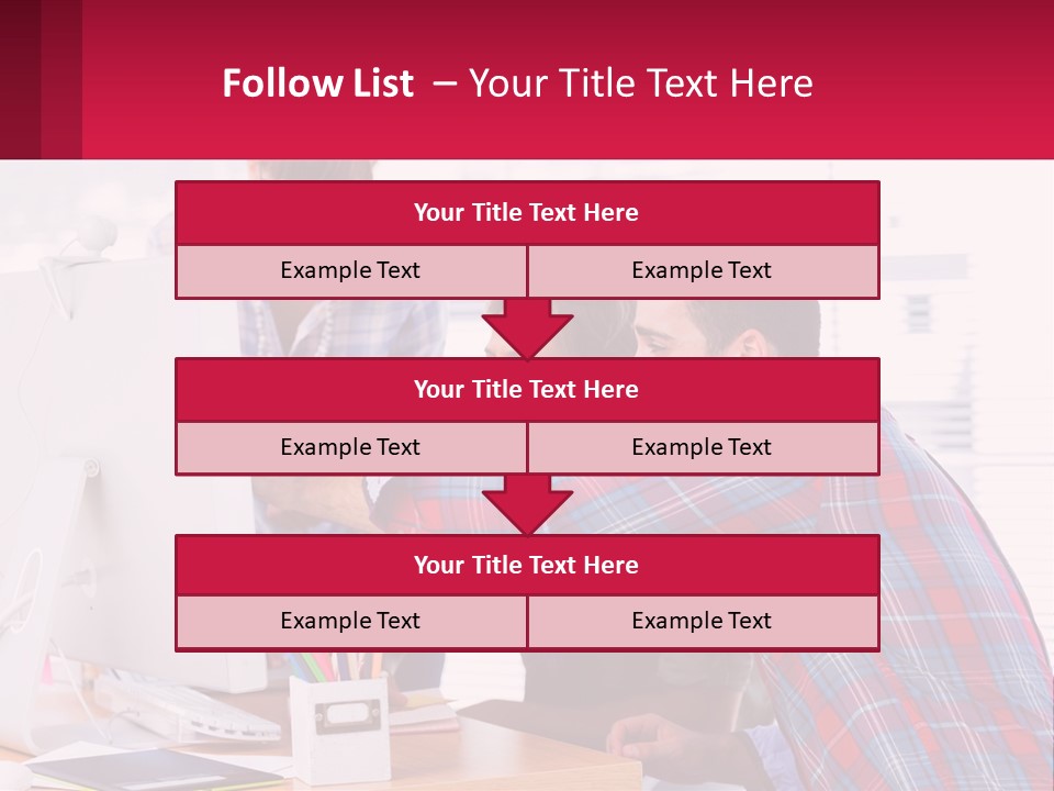 A Group Of People Looking At A Computer Screen PowerPoint Template