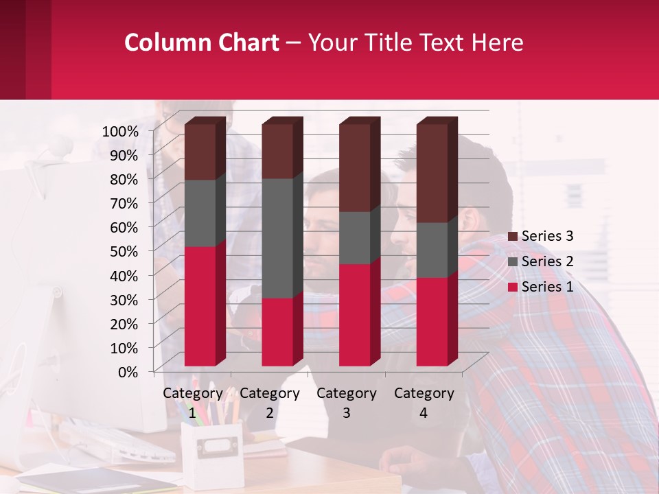 A Group Of People Looking At A Computer Screen PowerPoint Template