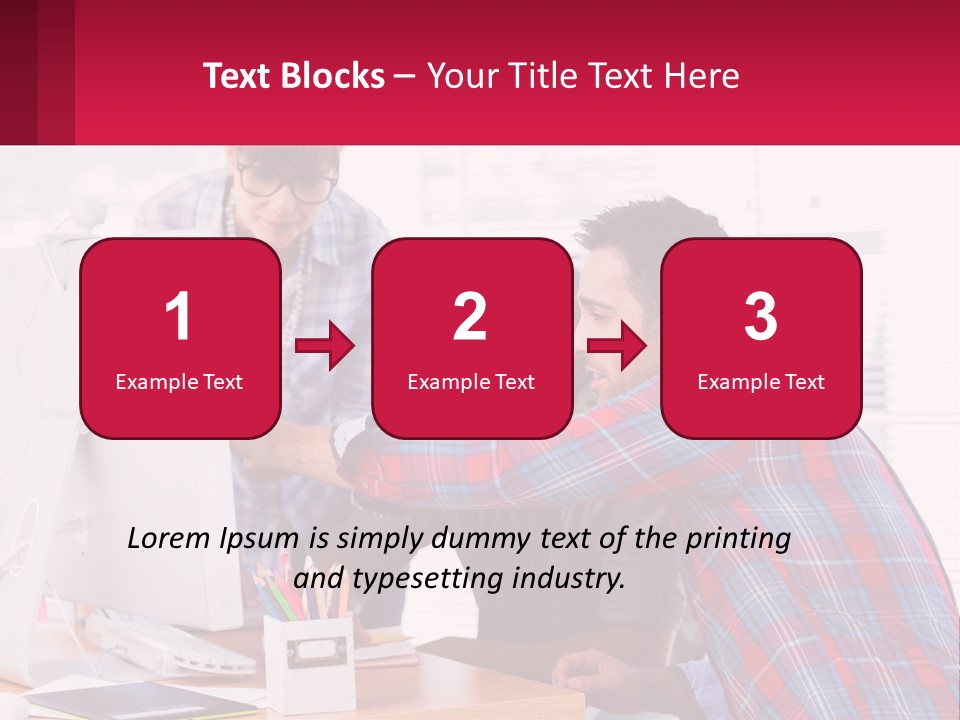 A Group Of People Looking At A Computer Screen PowerPoint Template