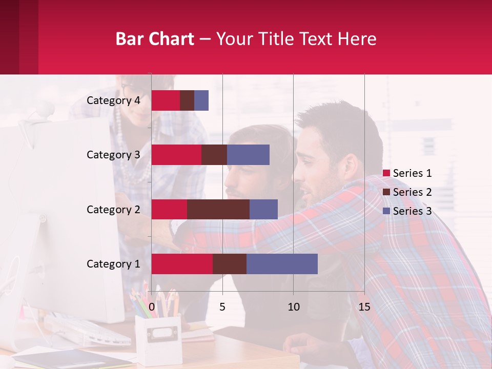 A Group Of People Looking At A Computer Screen PowerPoint Template