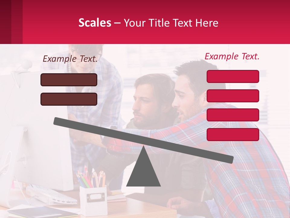 A Group Of People Looking At A Computer Screen PowerPoint Template
