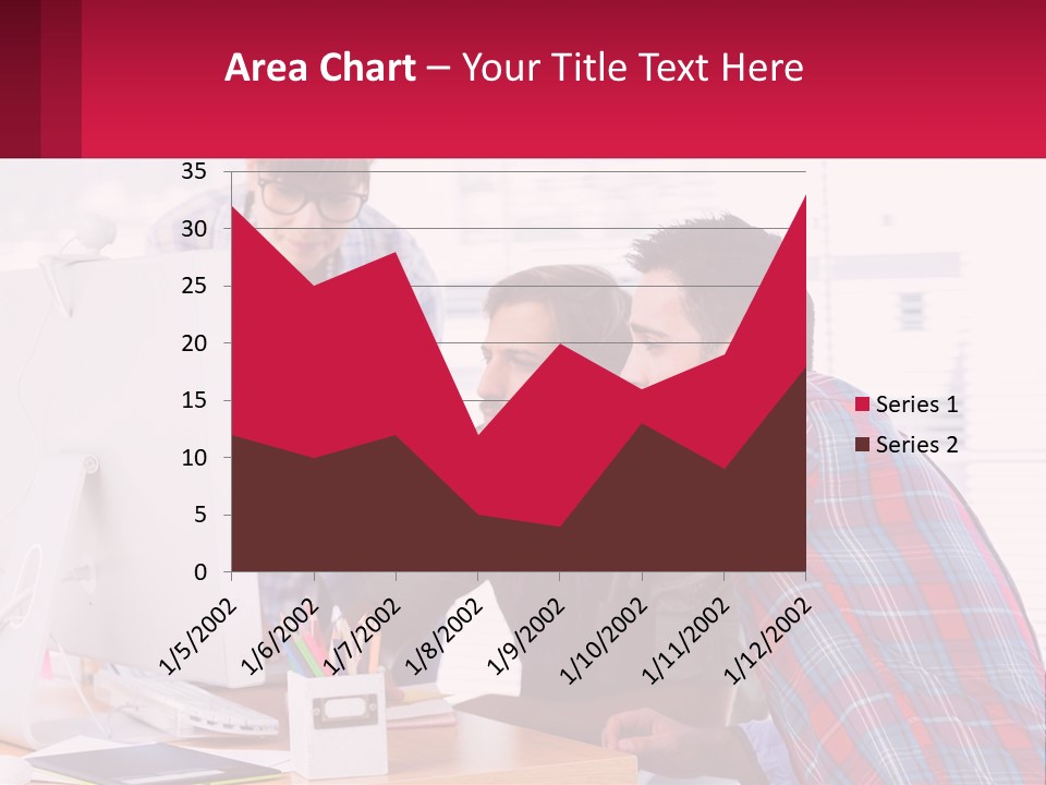 A Group Of People Looking At A Computer Screen PowerPoint Template
