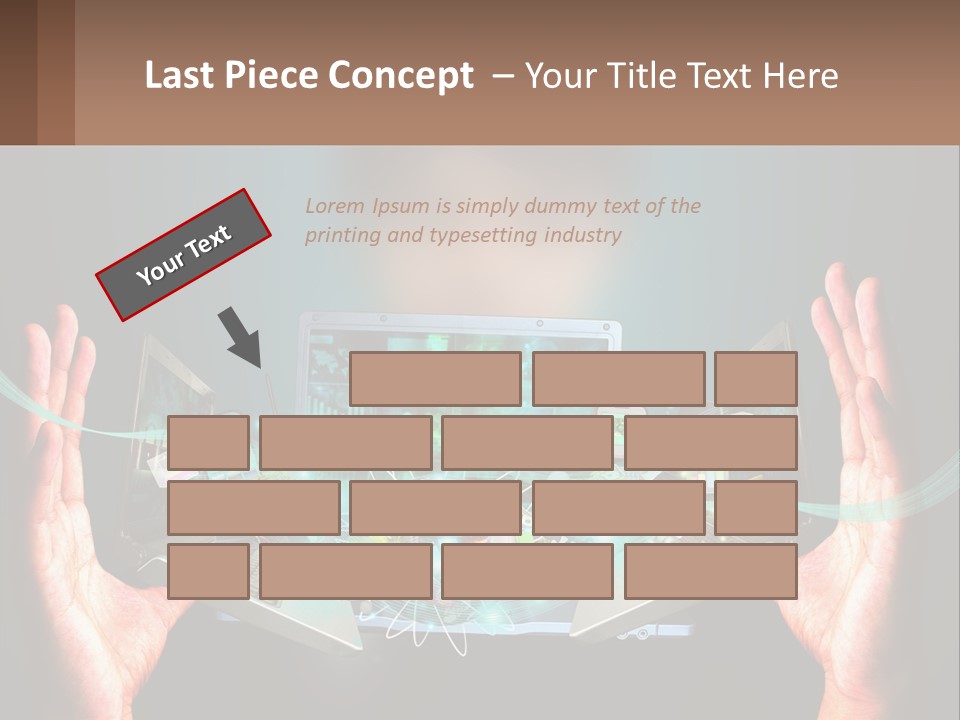 A Person Holding A Laptop In Their Hands PowerPoint Template