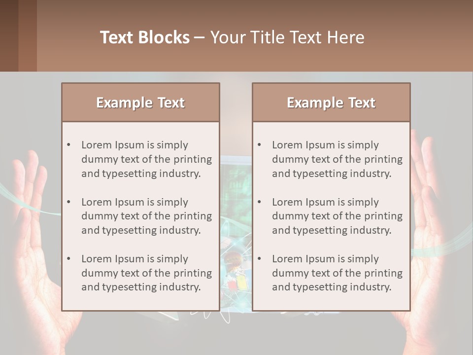 A Person Holding A Laptop In Their Hands PowerPoint Template