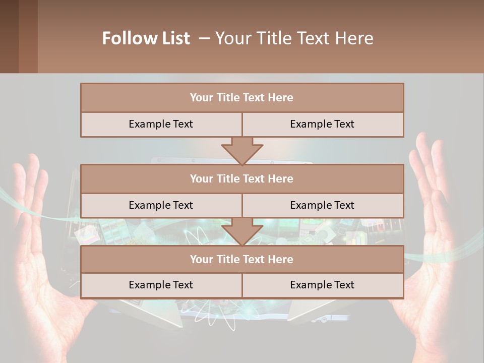 A Person Holding A Laptop In Their Hands PowerPoint Template