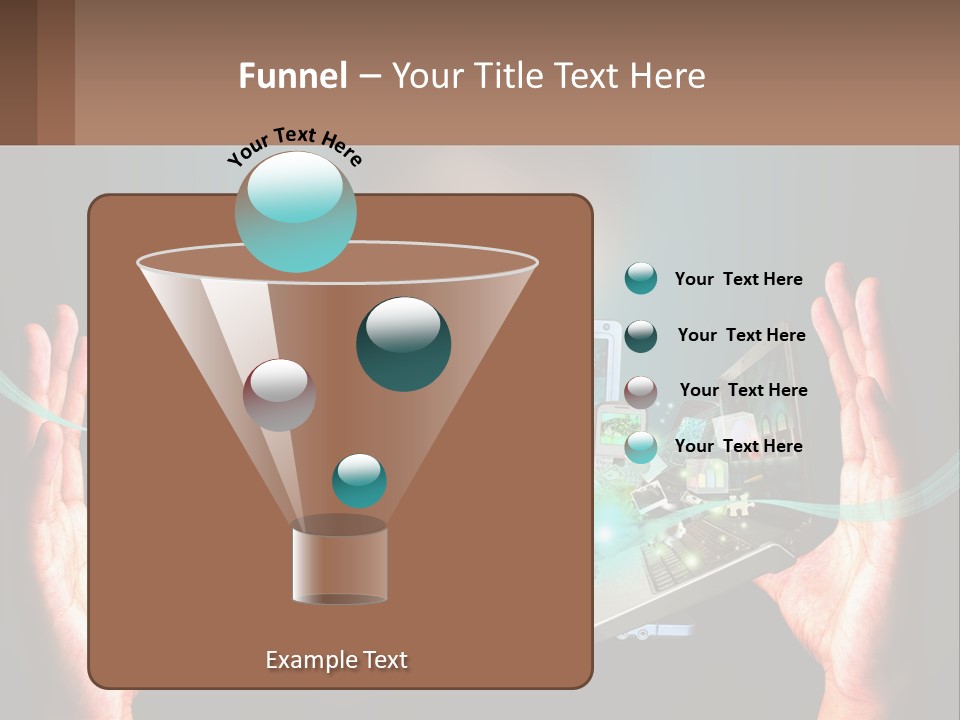 A Person Holding A Laptop In Their Hands PowerPoint Template