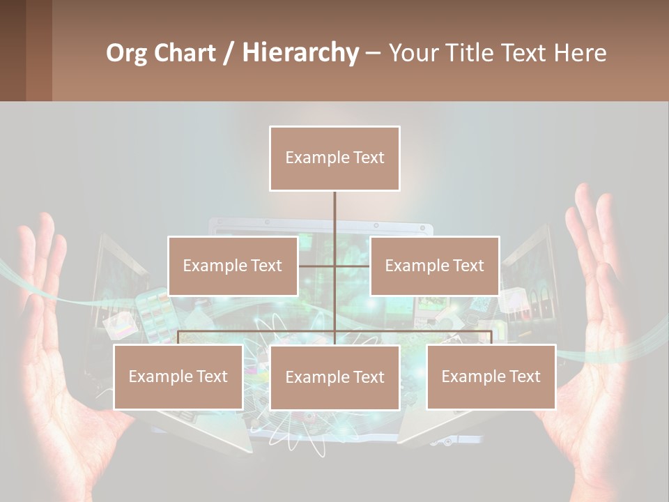 A Person Holding A Laptop In Their Hands PowerPoint Template