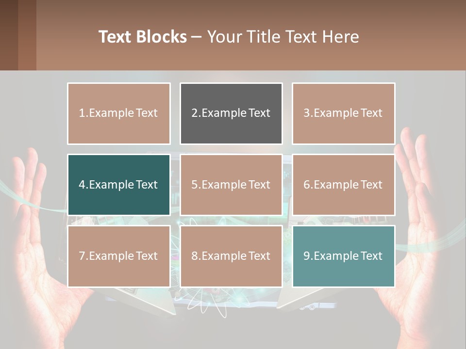 A Person Holding A Laptop In Their Hands PowerPoint Template