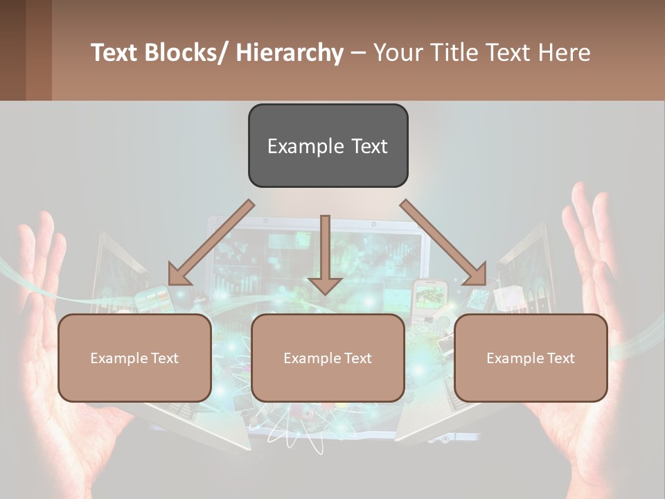 A Person Holding A Laptop In Their Hands PowerPoint Template