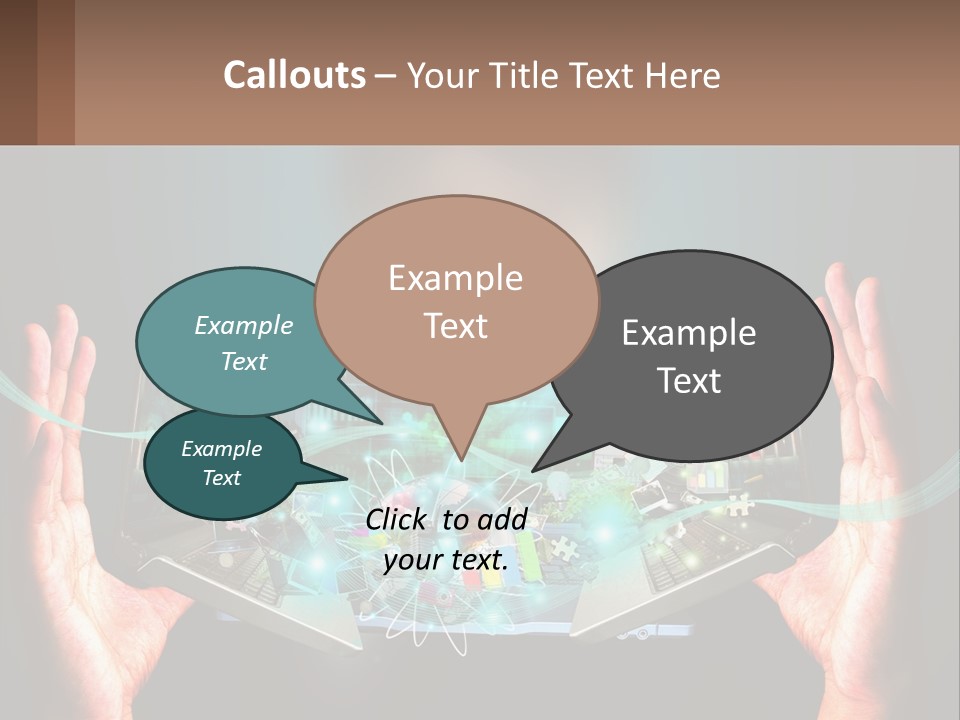 A Person Holding A Laptop In Their Hands PowerPoint Template