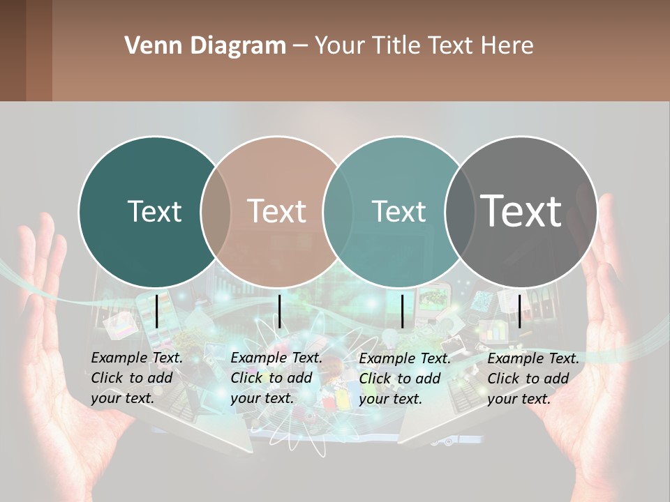 A Person Holding A Laptop In Their Hands PowerPoint Template