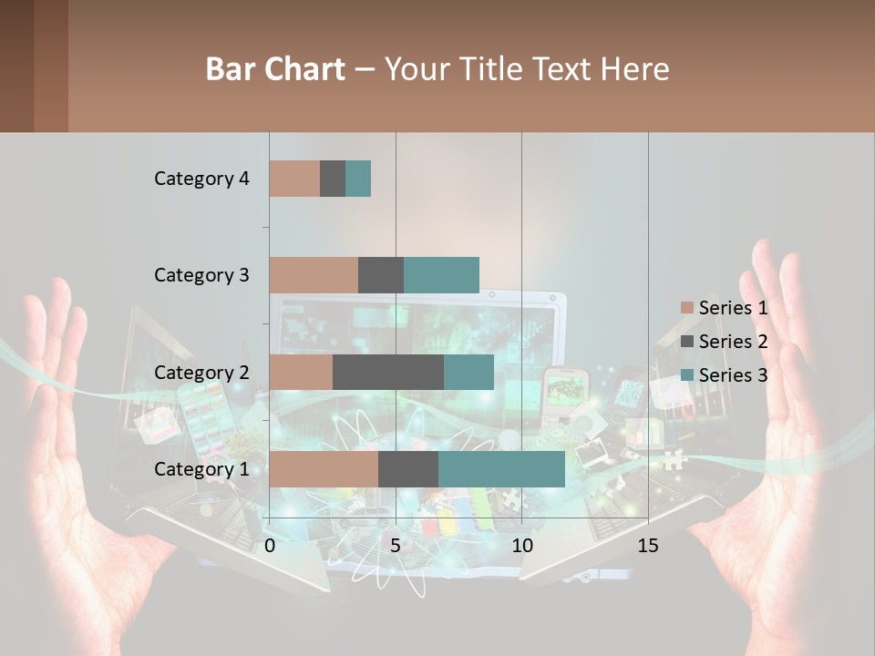 A Person Holding A Laptop In Their Hands PowerPoint Template