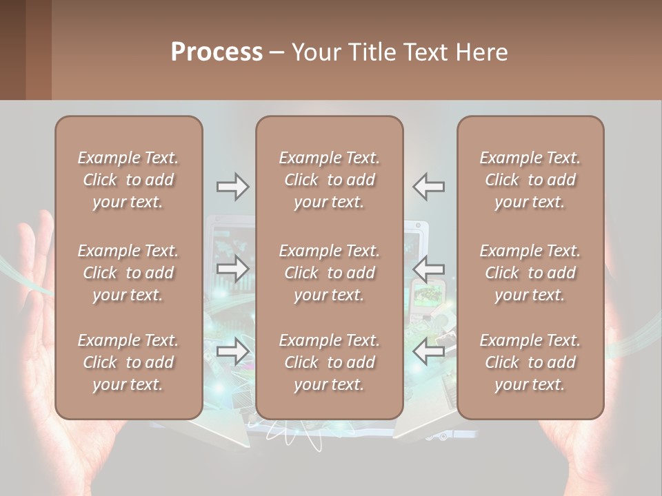 A Person Holding A Laptop In Their Hands PowerPoint Template