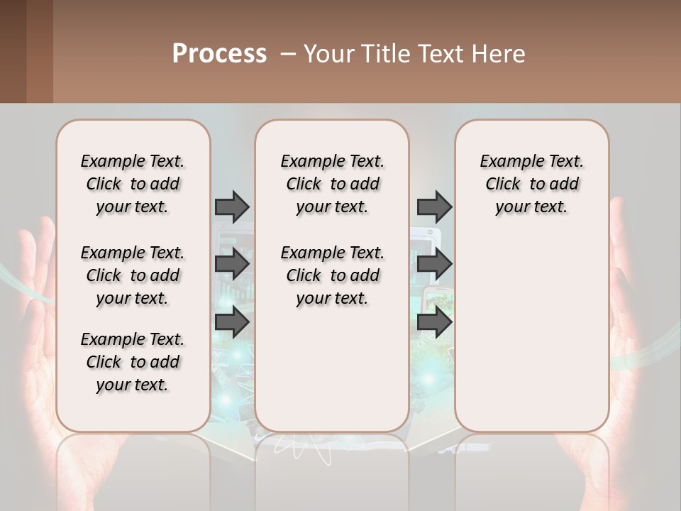 A Person Holding A Laptop In Their Hands PowerPoint Template