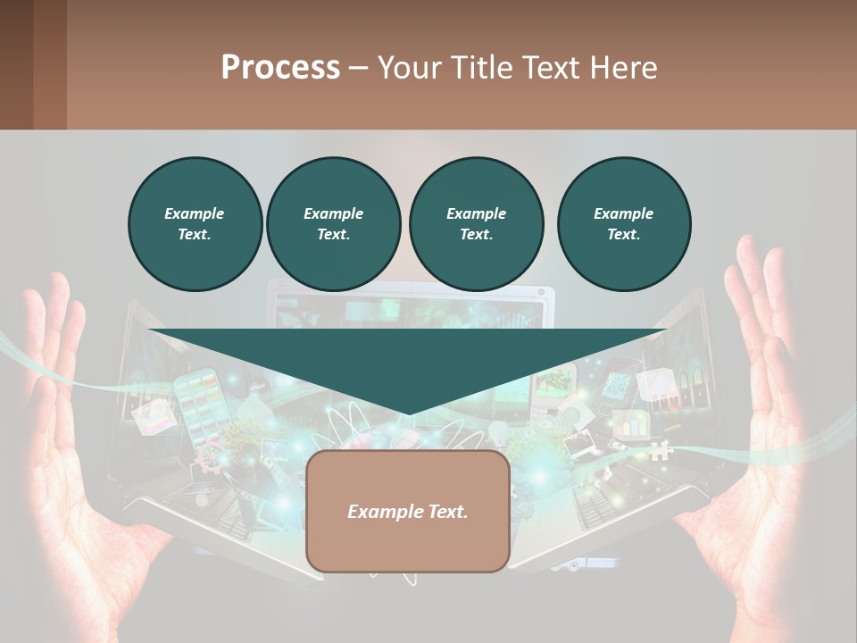 A Person Holding A Laptop In Their Hands PowerPoint Template