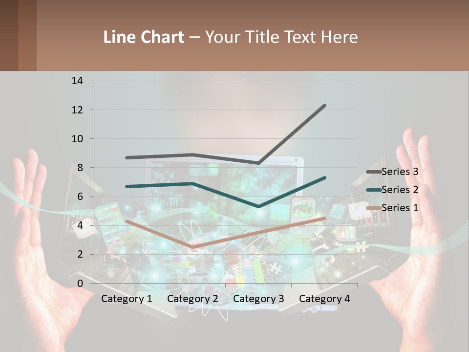 A Person Holding A Laptop In Their Hands PowerPoint Template