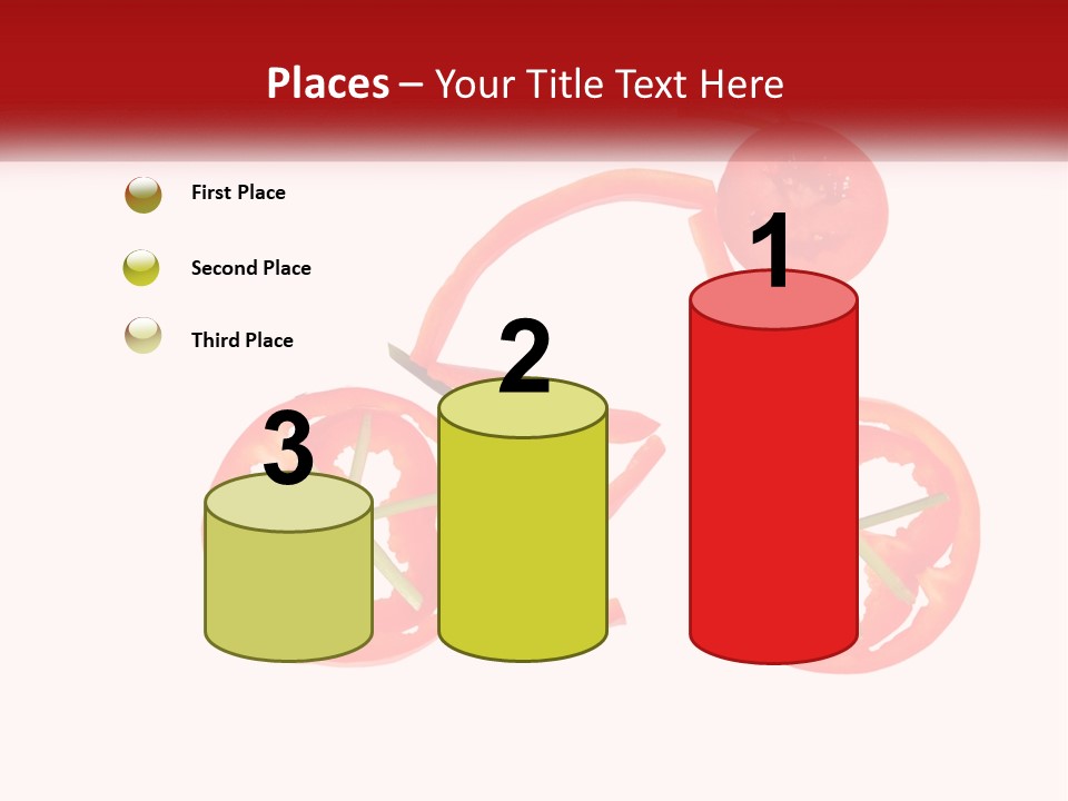 A Picture Of A Tomato And A Slice Of Tomato On A White Background PowerPoint Template