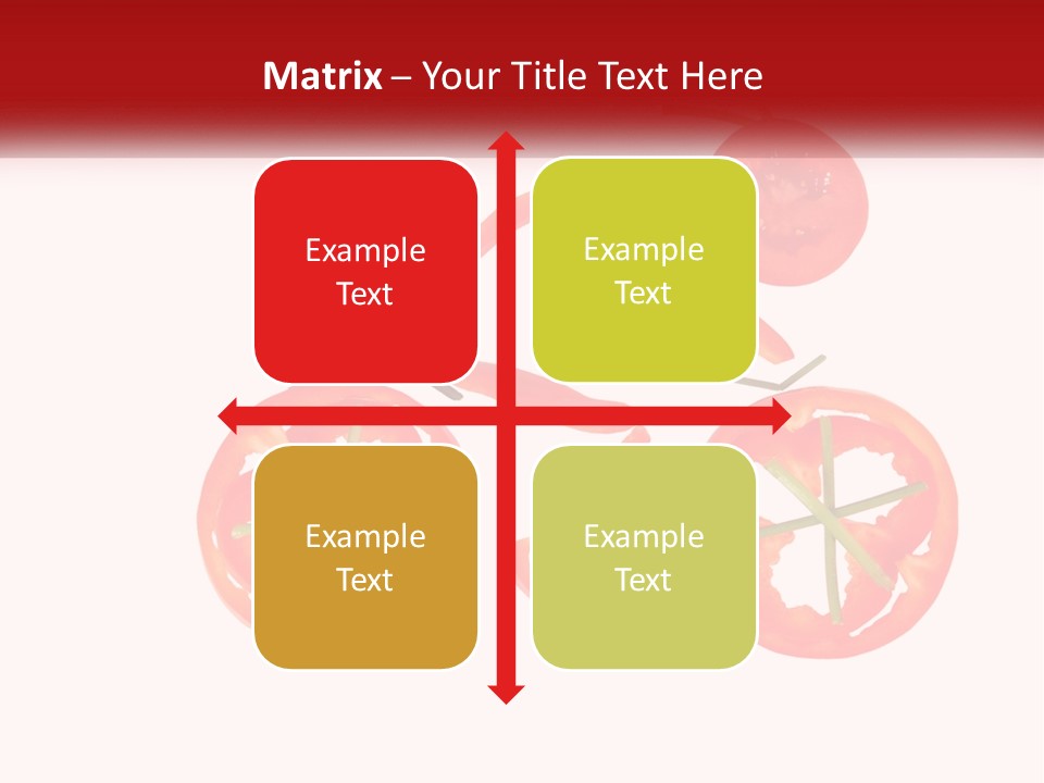 A Picture Of A Tomato And A Slice Of Tomato On A White Background PowerPoint Template